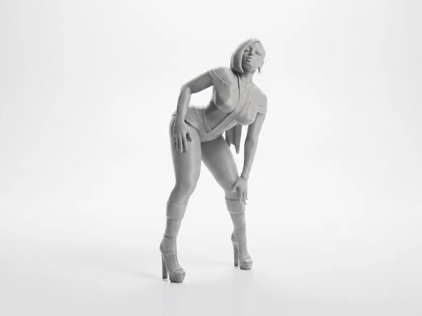 Mô hình 3D tượng nữ tạo dáng cúi người (Lady Bent Over Female Figurine) - Image 2