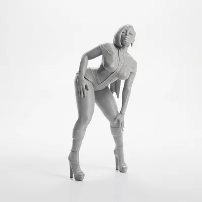 Mô hình 3D tượng nữ tạo dáng cúi người (Lady Bent Over Female Figurine)
