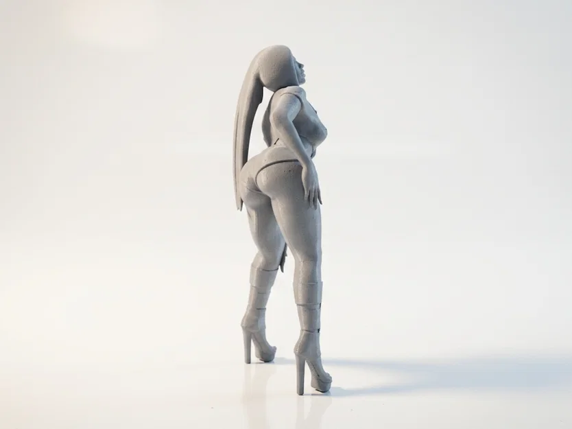 Mô hình 3D tượng nữ tạo dáng cúi người (Lady Bent Over Female Figurine) - Image 3