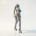 Mô hình 3D tượng nữ tạo dáng cúi người (Lady Bent Over Female Figurine) - Thumbnail 3