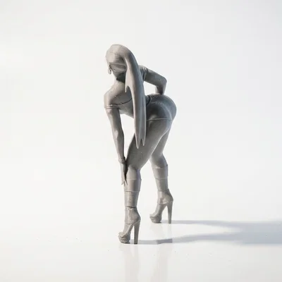 Mô hình 3D tượng nữ tạo dáng cúi người (Lady Bent Over Female Figurine)