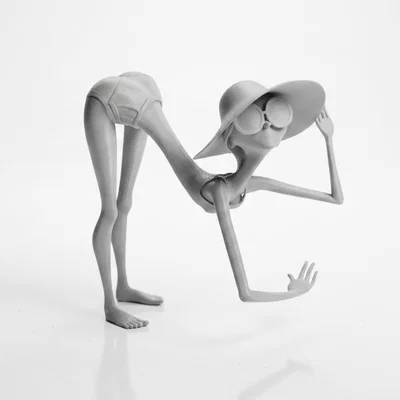 Tượng Điêu Khắc Nữ Nghệ Thuật Thanh Lịch - Mẫu In 3D