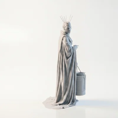 Mô hình 3D Lady Carrying Mysterious Figure Statue
