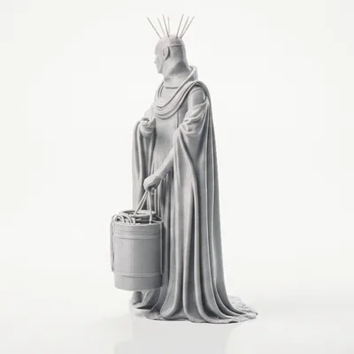 Mô hình 3D Lady Carrying Mysterious Figure Statue