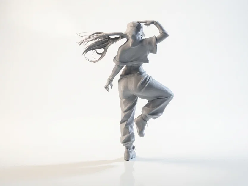 Mô Hình 3D Tượng Nữ Vũ Công Duy Dáng - Lady Dancer Figurine - Image 3