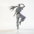 Mô Hình 3D Tượng Nữ Vũ Công Duy Dáng - Lady Dancer Figurine - Thumbnail 3