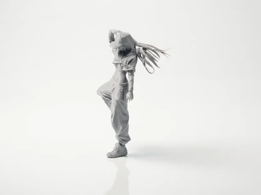 Mô Hình 3D Tượng Nữ Vũ Công Duy Dáng - Lady Dancer Figurine - Image 4
