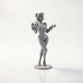 Mô hình 3D cô gái mang quà - Tượng trang trí tinh xảo - Thumbnail 2