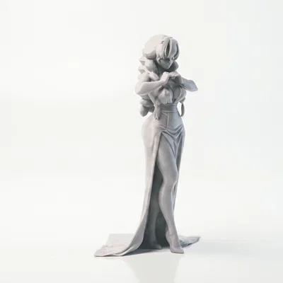 Mô hình 3D nàng thơ thanh lịch - Tượng cô gái sang trọng