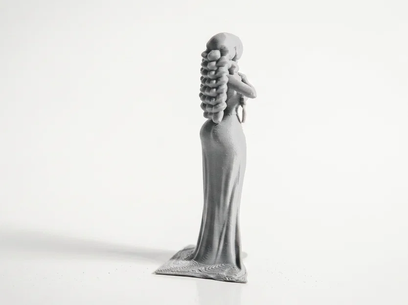 Mô hình 3D nàng thơ thanh lịch - Tượng cô gái sang trọng - Image 3