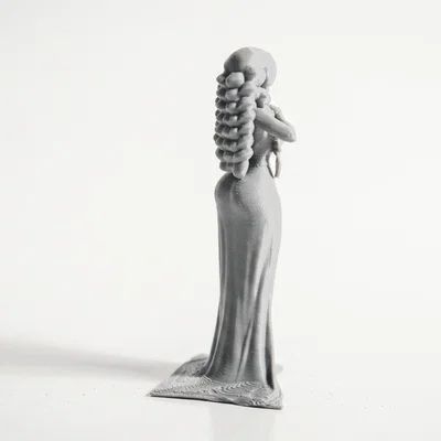 Mô hình 3D nàng thơ thanh lịch - Tượng cô gái sang trọng