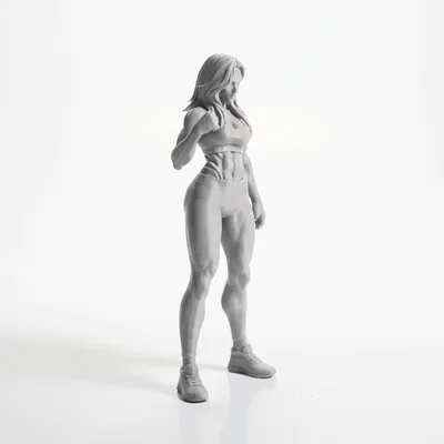 Mô hình tượng Nữ Võ sĩ Lady Fist in 3D