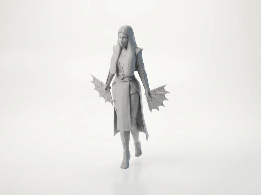 Mô hình tượng Lady Fan Blades Fantasy 3D in được - Image 1