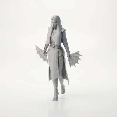 Mô hình tượng Lady Fan Blades Fantasy 3D in được