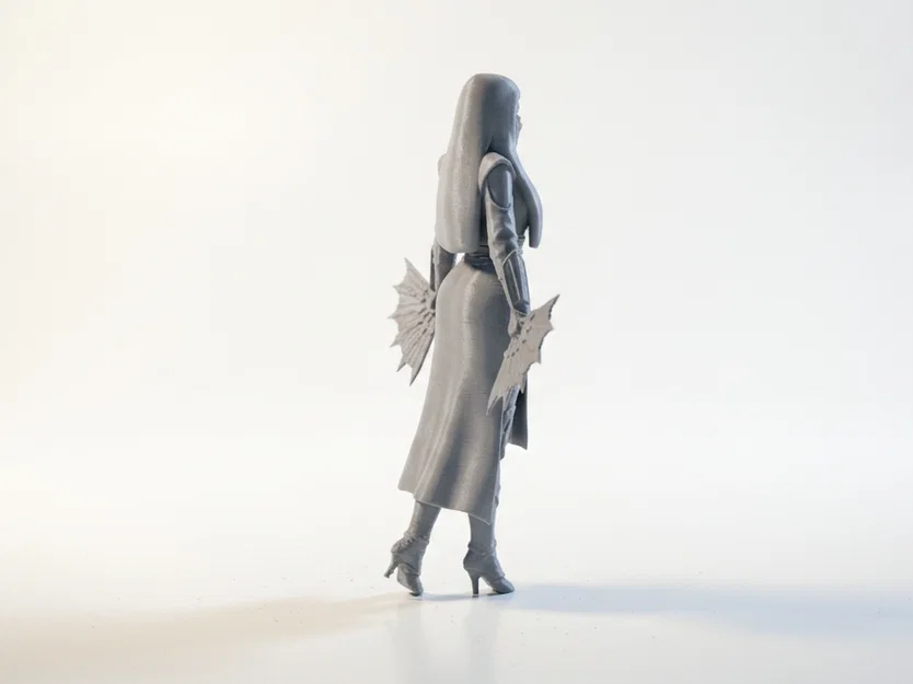 Mô hình tượng Lady Fan Blades Fantasy 3D in được - Image 3