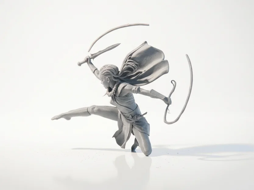 Mô Hình 3D Nữ Chiến Binh Dũng Mãnh (Warrior Woman Figurine) - Image 1