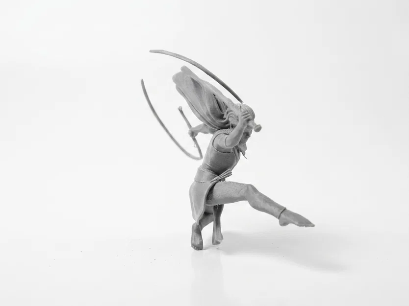 Mô Hình 3D Nữ Chiến Binh Dũng Mãnh (Warrior Woman Figurine) - Image 3