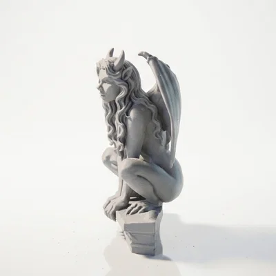 Mô hình tượng Lady Gargoyle - Hình tượng nữ giới in 3D