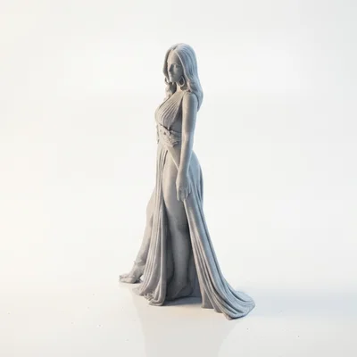 Mô hình tượng nữ nhân Lady Gown thanh lịch cho in 3D