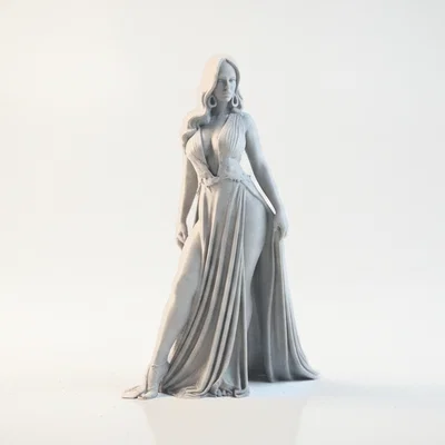 Mô hình tượng nữ nhân Lady Gown thanh lịch cho in 3D