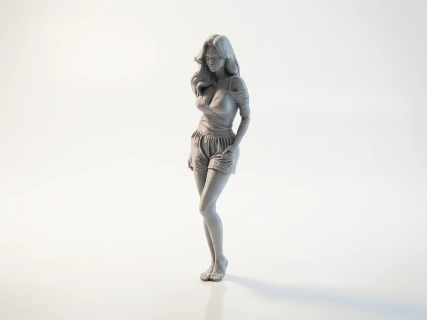 Mô hình tượng nữ tay đút túi - File in 3D nghệ thuật - Image 1