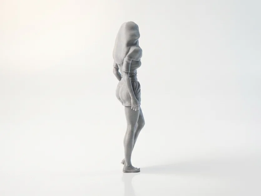 Mô hình tượng nữ tay đút túi - File in 3D nghệ thuật - Image 3