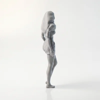 Mô hình tượng nữ tay đút túi - File in 3D nghệ thuật