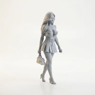 Mô hình 3D tượng nữ giới cầm túi xách thanh lịch
