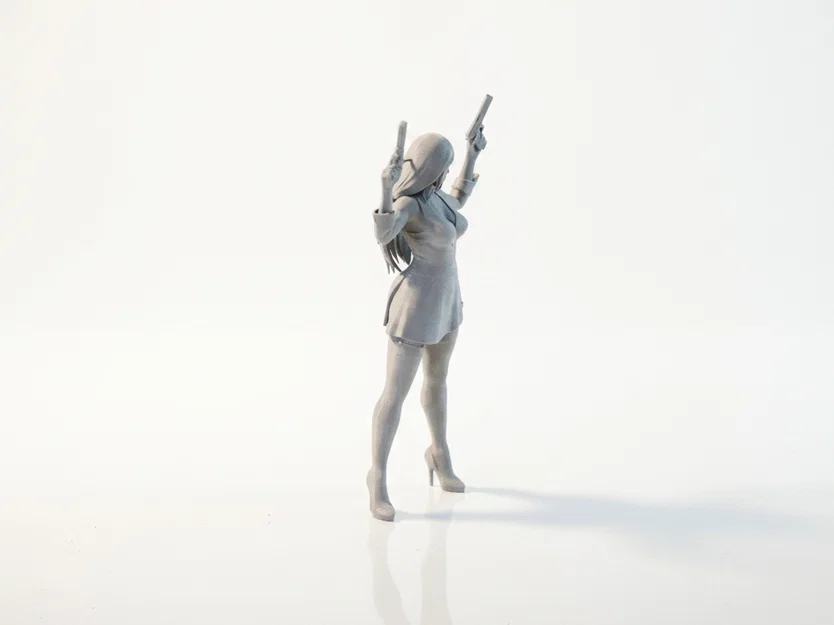 Mô hình nữ sát thủ - Lady Hitman Action Figurine 3D Printable - Image 4