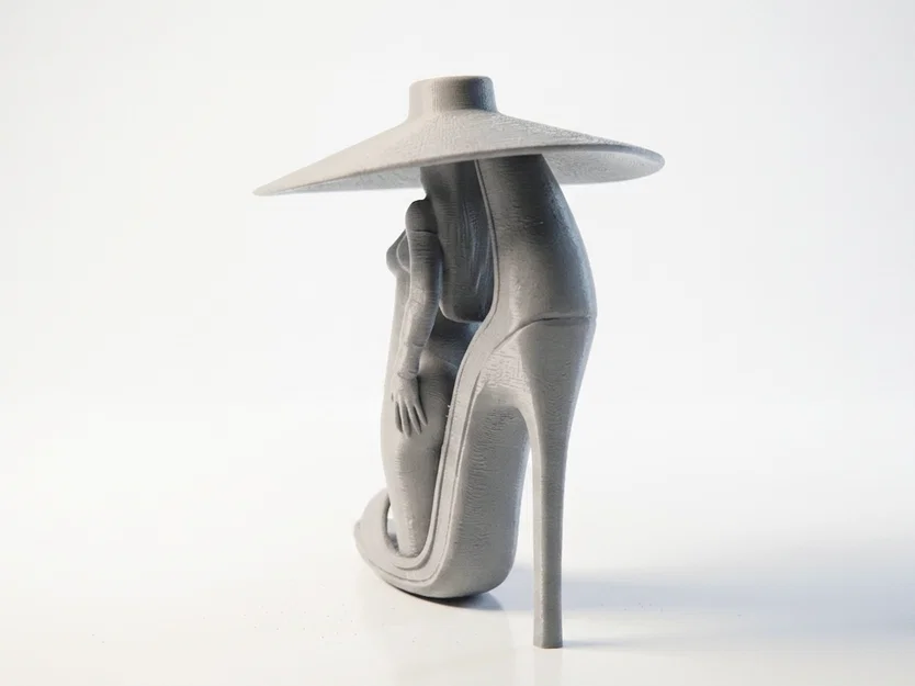 Tượng Quý Cô Giày Cao Gót Thanh Lịch (Mẫu In 3D) - Image 3