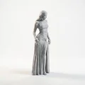 Mô hình 3D tượng cô gái mặc váy đi biển thanh lịch - Thumbnail 2