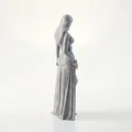 Mô hình 3D tượng cô gái mặc váy đi biển thanh lịch - Thumbnail 3