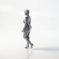 Mô hình tượng quý cô mặc váy mỉm cười - File in 3D - Thumbnail 4