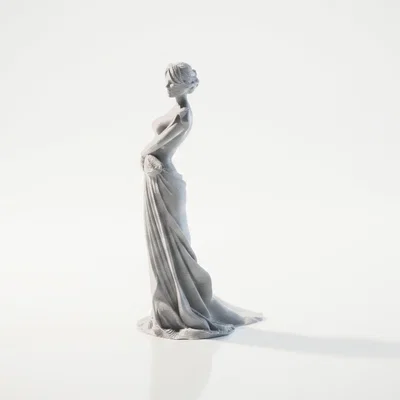 Mô hình tượng quý cô thanh lịch - File 3D in ấn