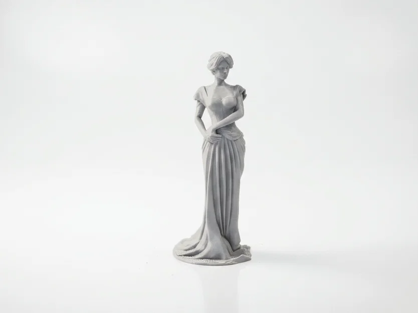 Mô hình tượng quý cô thanh lịch - File 3D in ấn - Image 3