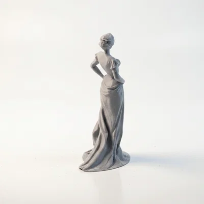 Mô hình tượng quý cô thanh lịch - File 3D in ấn