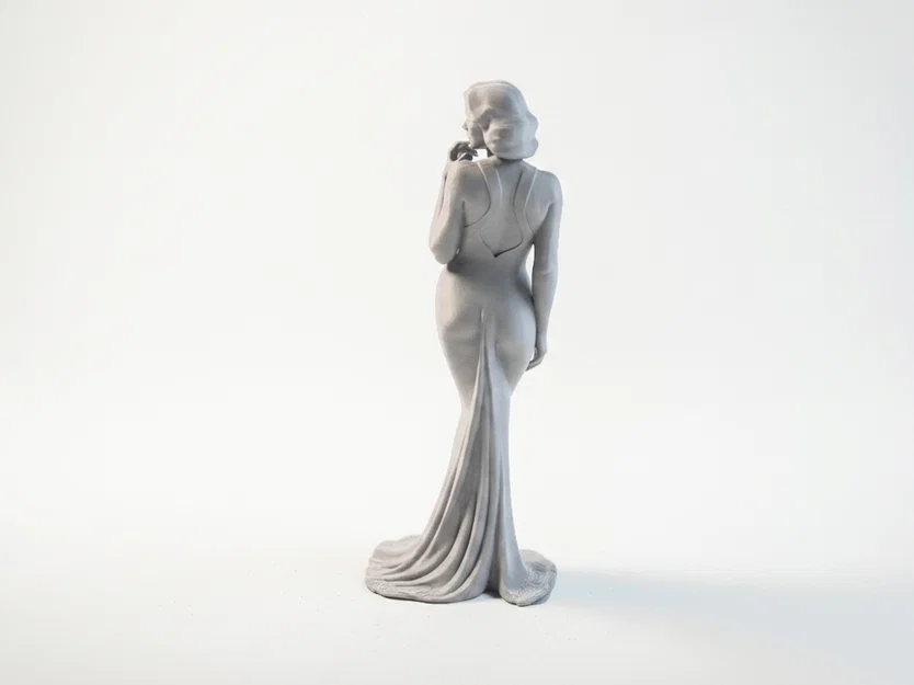 Mô hình tượng quý cô mặc váy - Tượng nữ nghệ thuật in 3D - Image 1