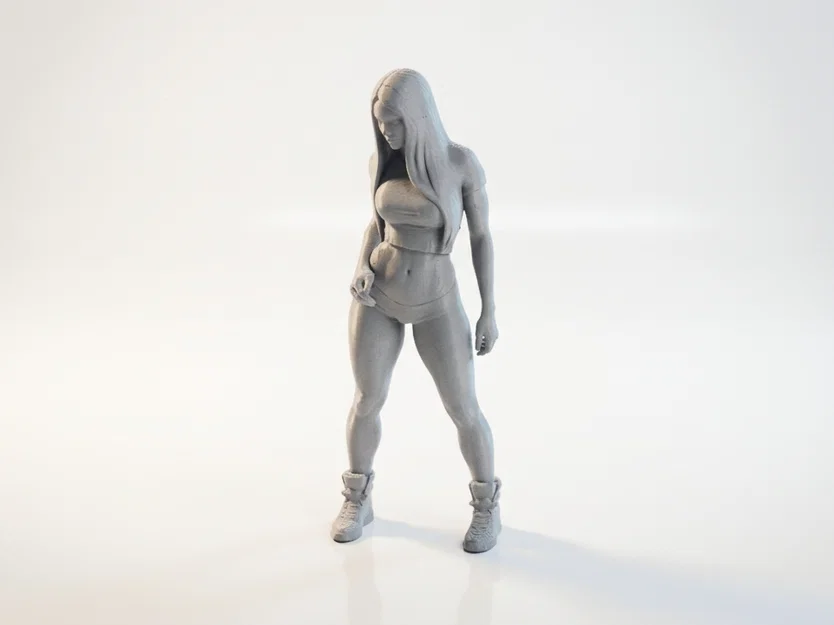 Mô hình nữ vận động viên tập Gym in 3D - Athletic Woman Gym Outfit Figurine - Image 1