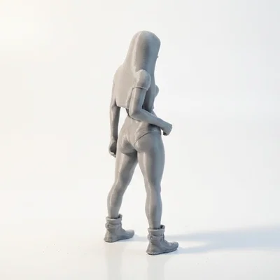 Mô hình nữ vận động viên tập Gym in 3D - Athletic Woman Gym Outfit Figurine