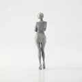 Mô hình 3D tượng quý cô khoanh tay thanh lịch - Thumbnail 3