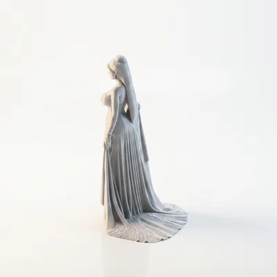 Mô hình tượng quý cô mặc váy sang trọng - File in 3D
