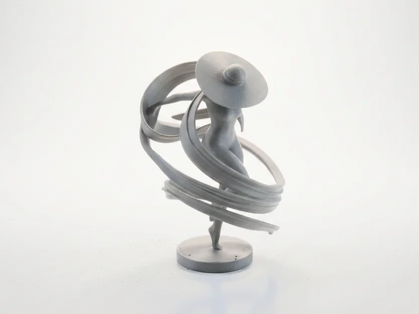 Tượng Trừu Tượng Quý Cô Đội Mũ - File In 3D Độc Đáo - Image 1