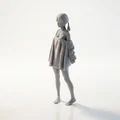 Mô Hình Tượng Nữ Mặc Áo Khoác - File In 3D Đẹp Mắt - Thumbnail 1
