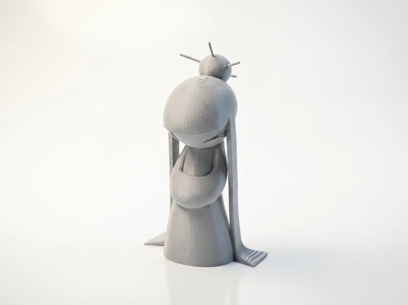 Mô hình 3D nữ nhân mặc áo choàng - Tượng nghệ thuật tinh tế - Image 1