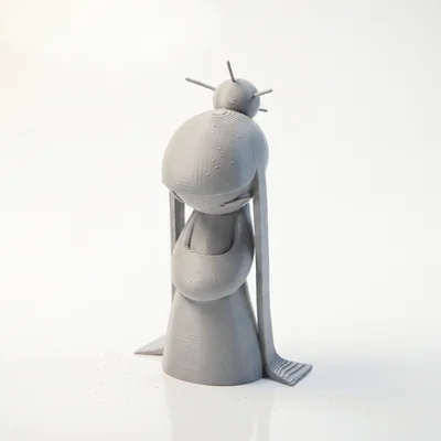 Mô hình 3D nữ nhân mặc áo choàng - Tượng nghệ thuật tinh tế