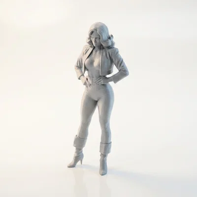 Mô hình tượng nữ nhân vật mặc áo khoác (Lady In Jacket) 3D Printable