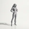 Mô hình tượng nữ nhân vật mặc áo khoác (Lady In Jacket) 3D Printable - Thumbnail 2
