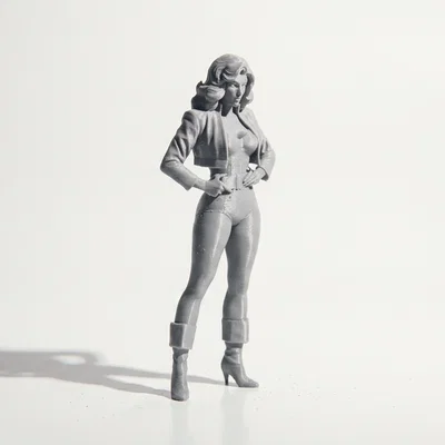 Mô hình tượng nữ nhân vật mặc áo khoác (Lady In Jacket) 3D Printable