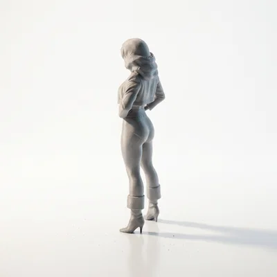 Mô hình tượng nữ nhân vật mặc áo khoác (Lady In Jacket) 3D Printable