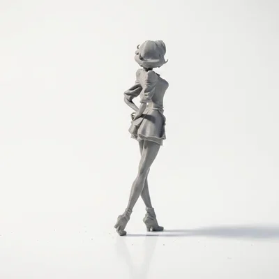 Mô hình 3D Figure Quý cô mặc váy ngắn thanh lịch (STL)